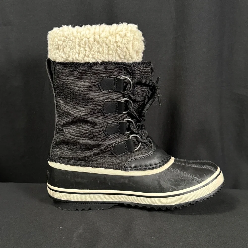 Sorel Winter Carnival Waterproof Snow Boots Black Stone NL3483-011 Womens 6